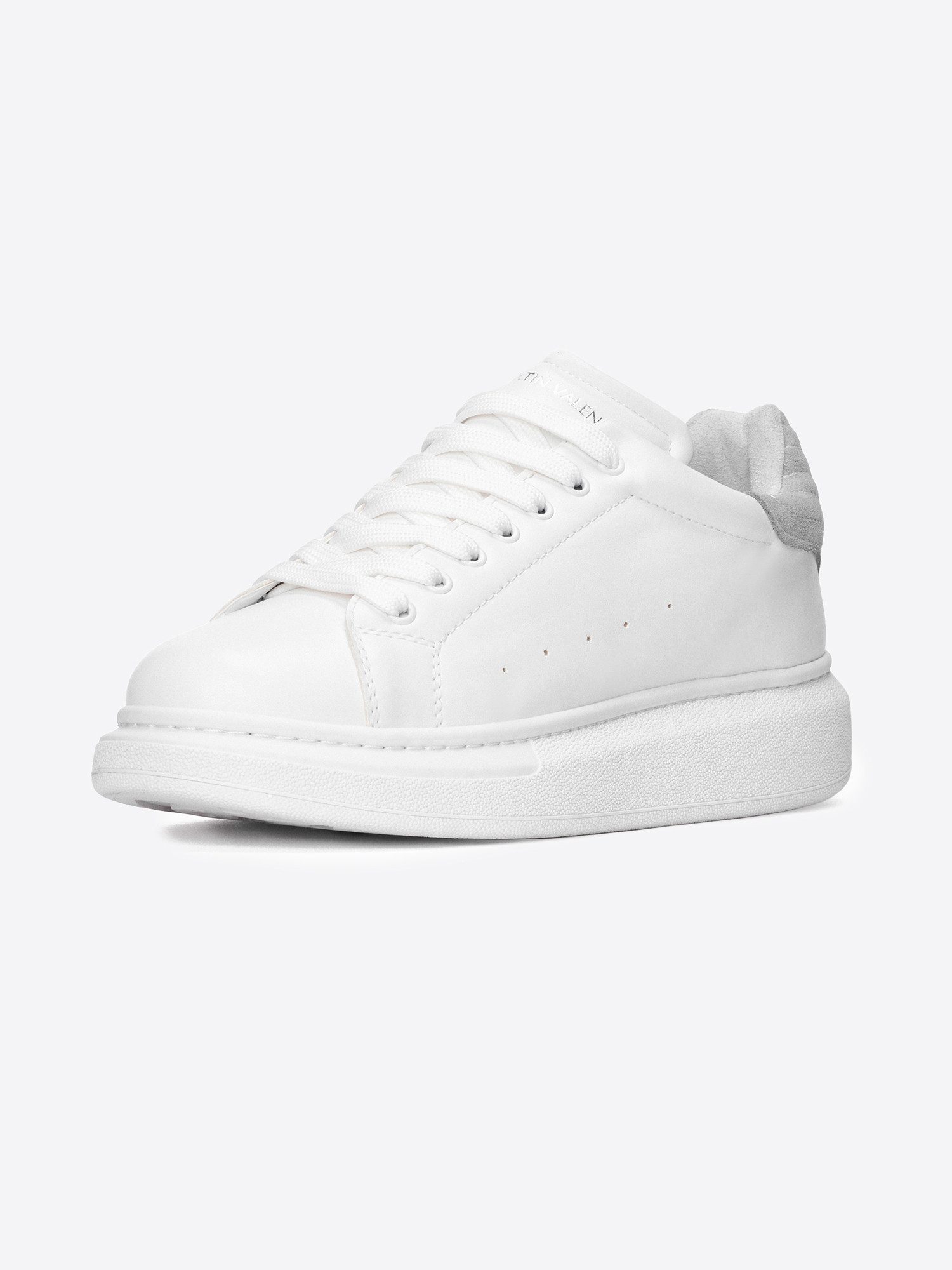 Martin Valen Graue Wildlederschuhe von V-Harmony mit weißem Absatzdetail Sc günstig online kaufen