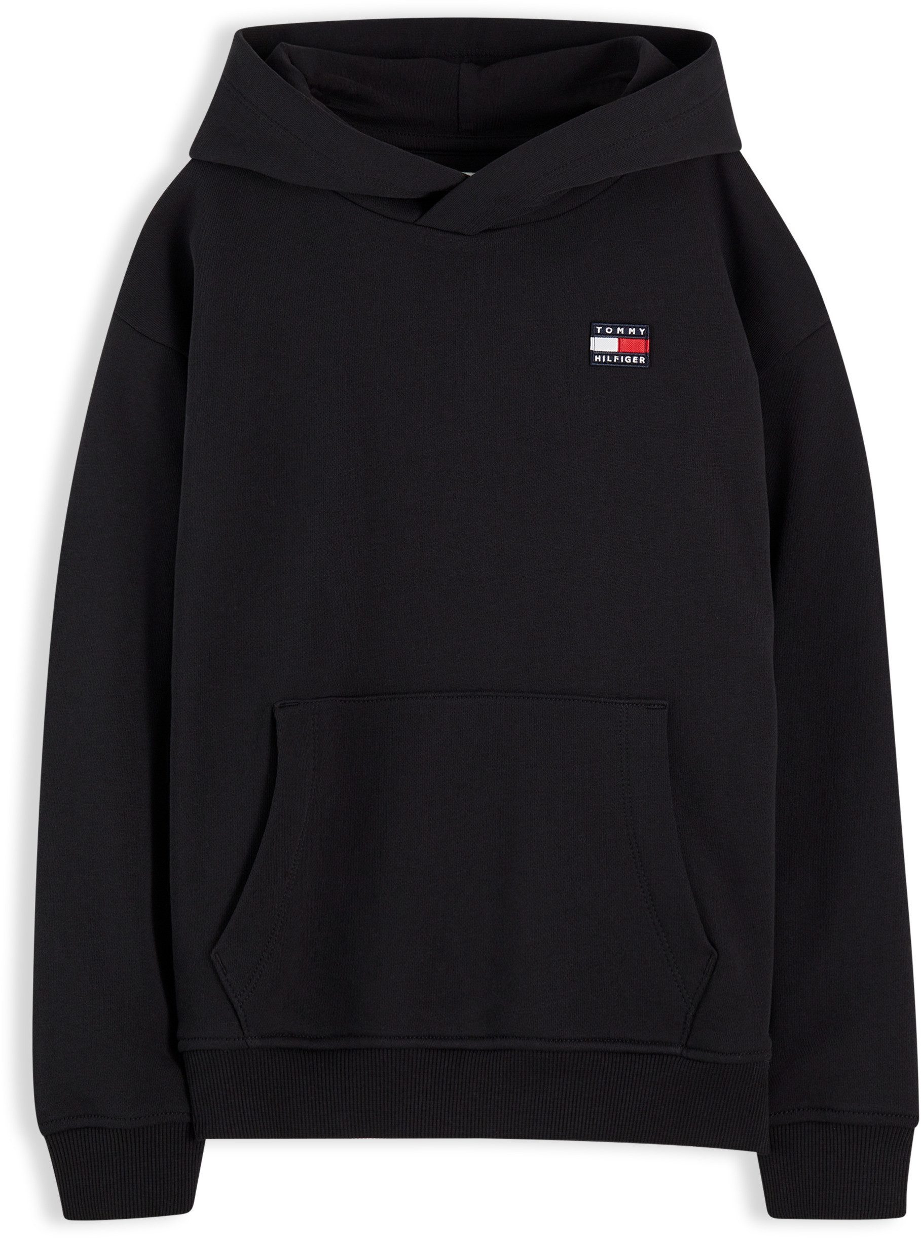 Tommy Hilfiger Kapuzensweatshirt Kängurutasche, reine Baumwolle, Kinder bis 16 Jahre – Bild 5 von 5
