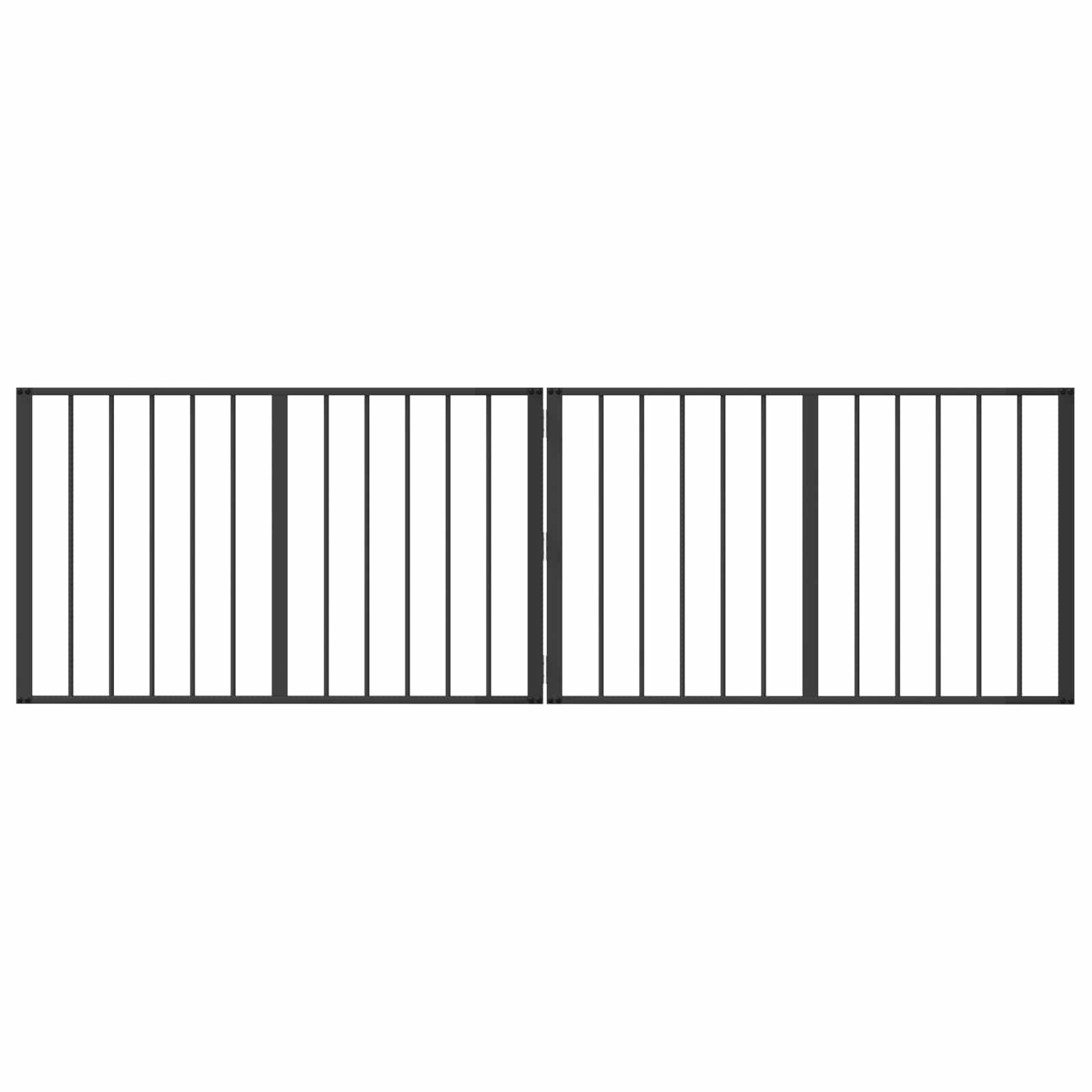 vidaXL Hundezwinger 100 x 60 cm Hunde Absperrgitter Faltbar 2er Set Schwarz 100x60 cm Verz