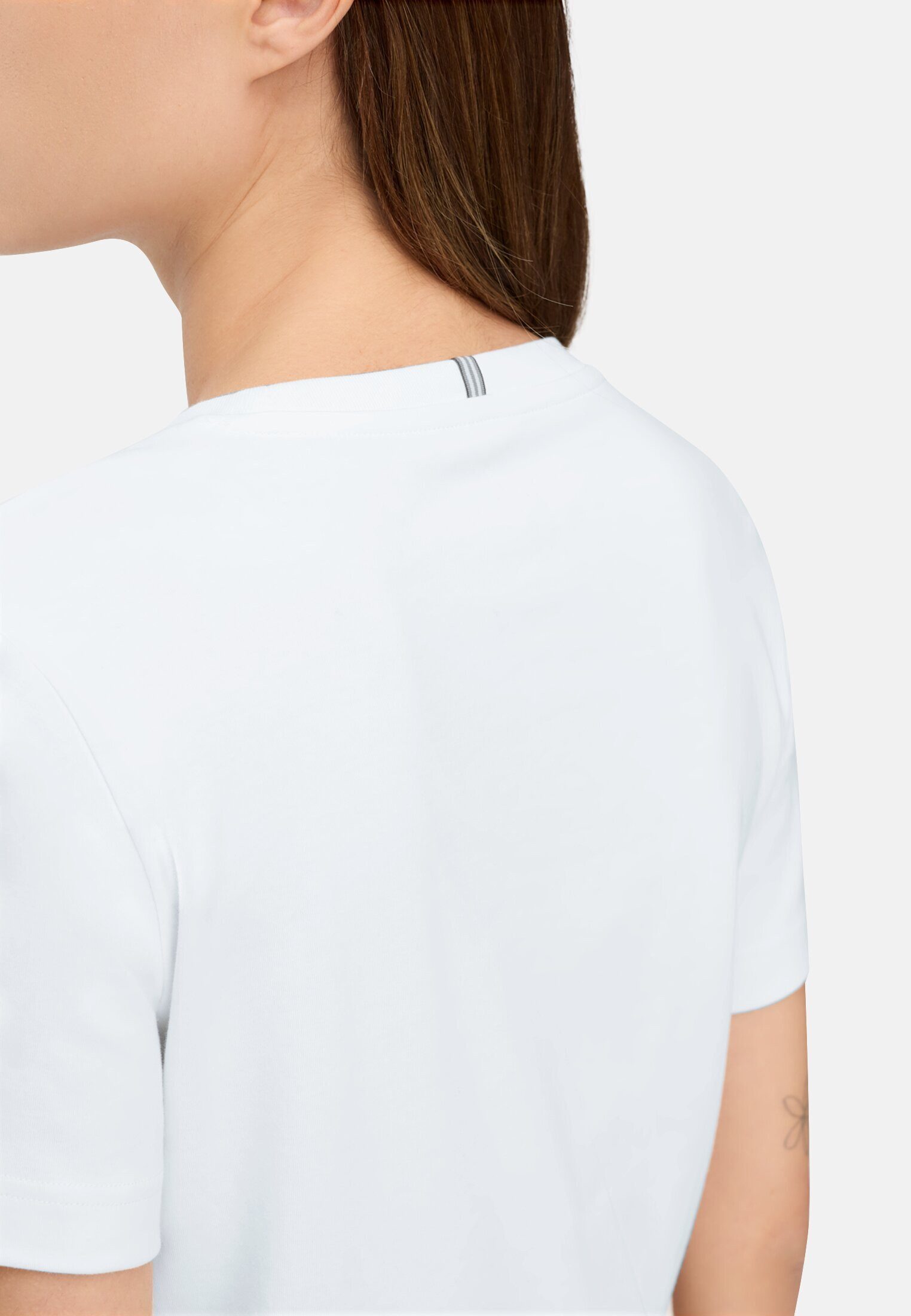 camel active T-Shirt aus reiner Baumwolle Kurzarm Rundhals