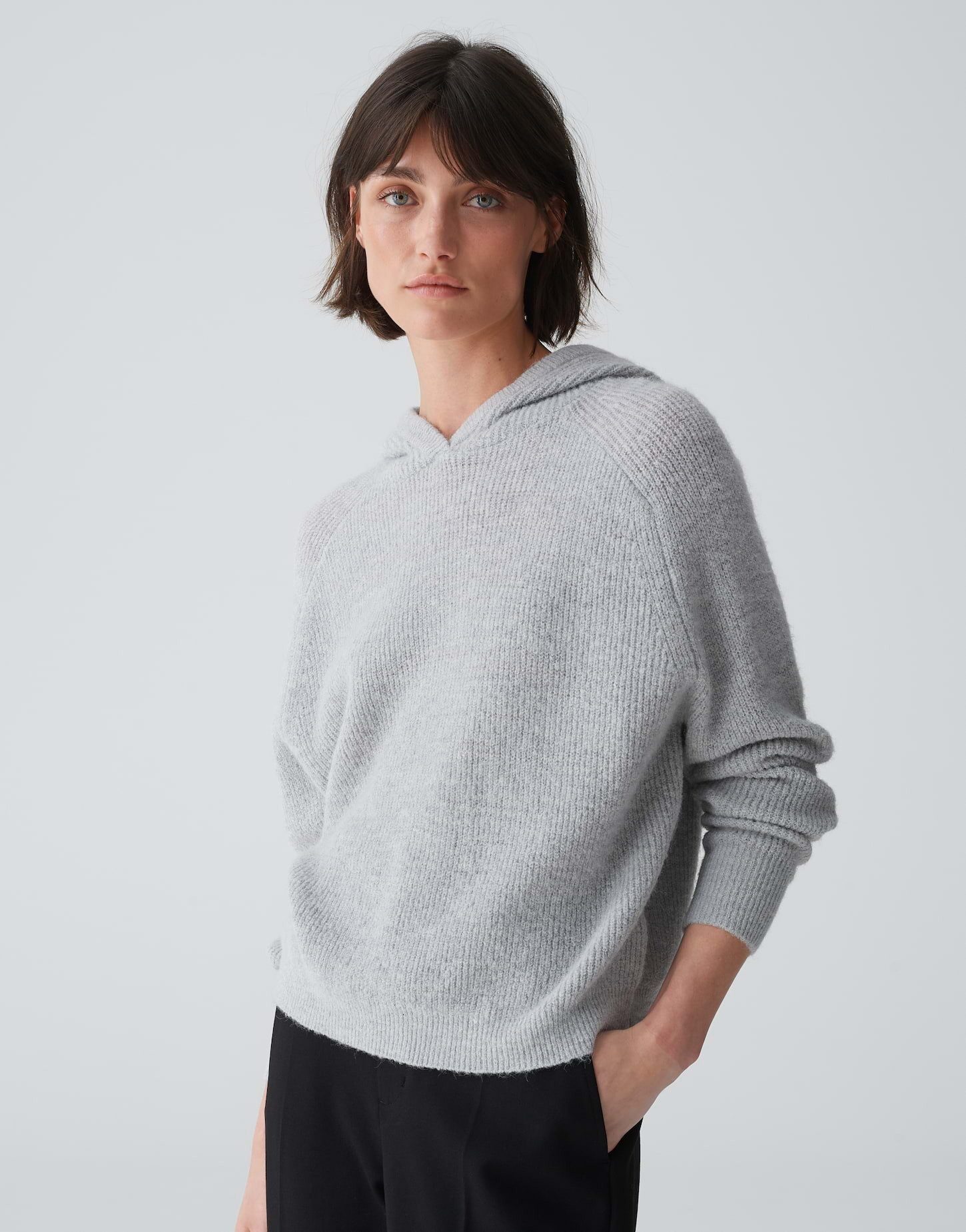 OPUS Kapuzenpullover Strick Hoodie POODY Loose günstig online kaufen