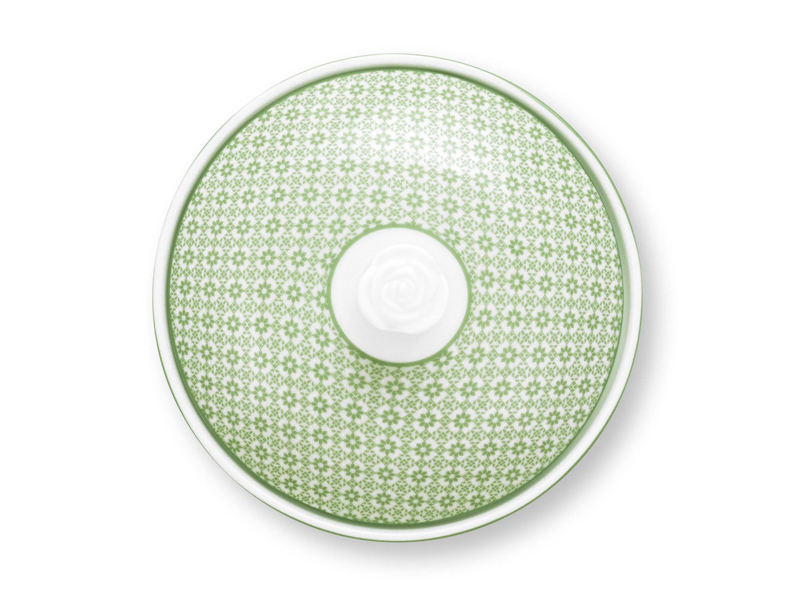 PiP Studio Zuckerdose Lily&Lotus Tiles Light Green Zuckerdose 300ml, Porzellan