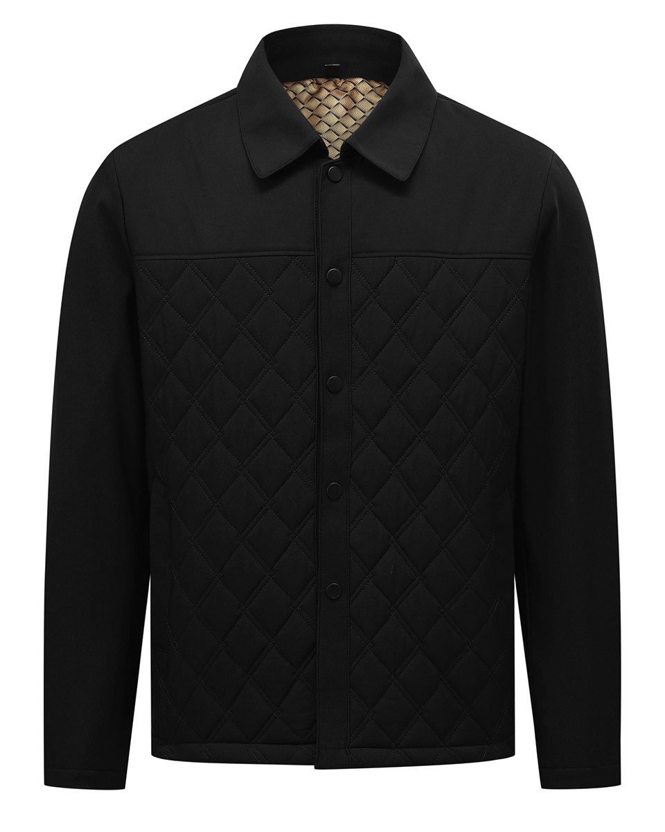 Allthemen Steppjacke Herren Steppjacke Lockere Passform Winddicht Winterjacke Mantel