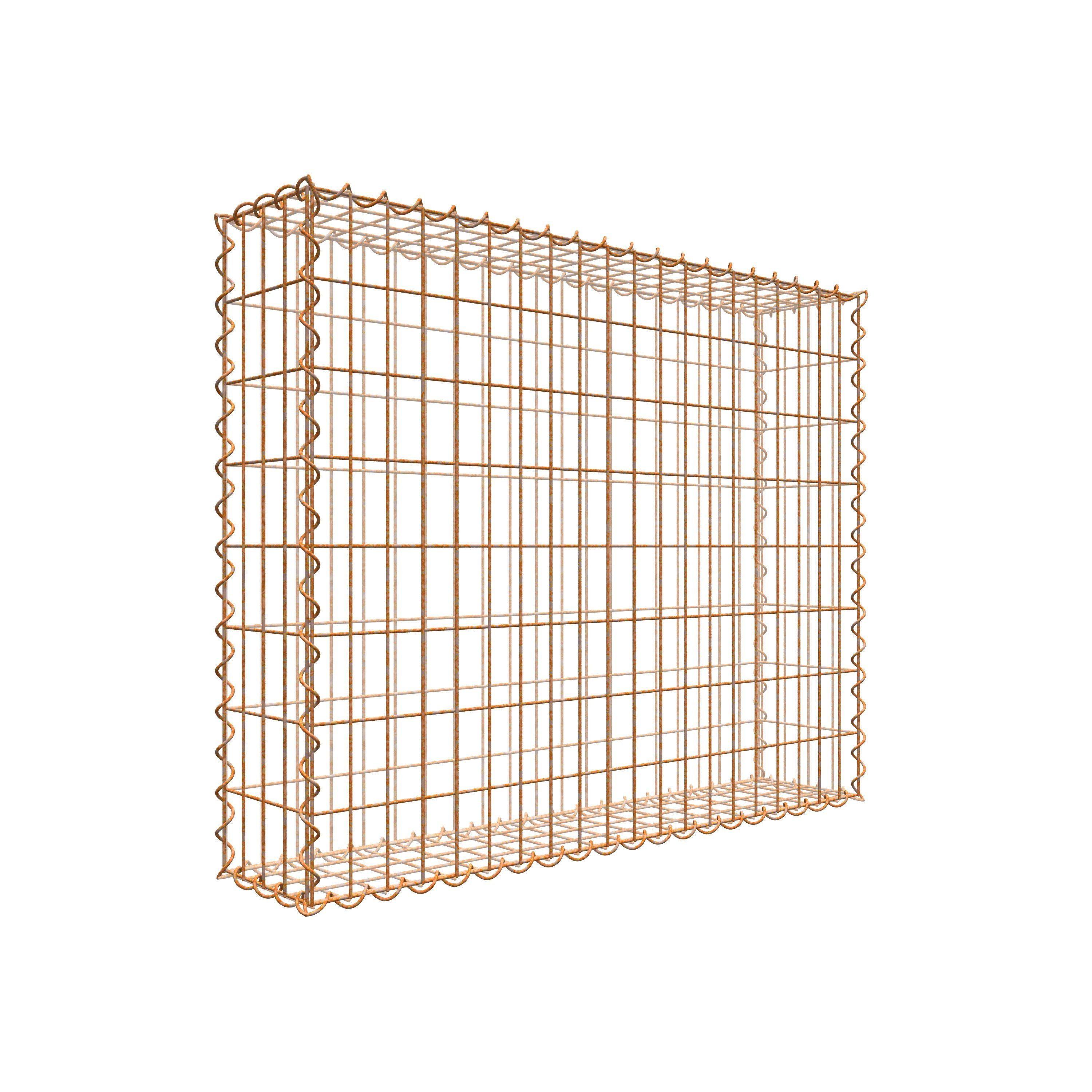 Gabiona Gabionenzaun Rostige Gabione 100 cm günstig online kaufen
