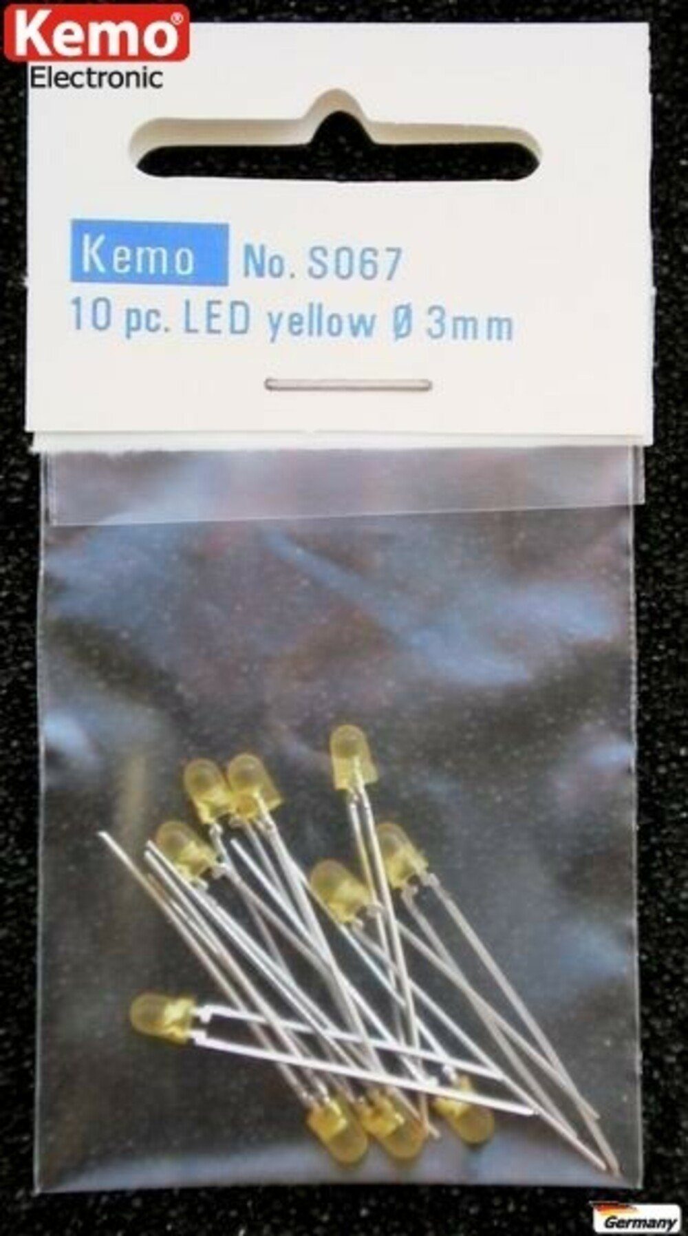 Kemo Modellbausatz LED Ø 3 mm gelb, ca. 10 Stück