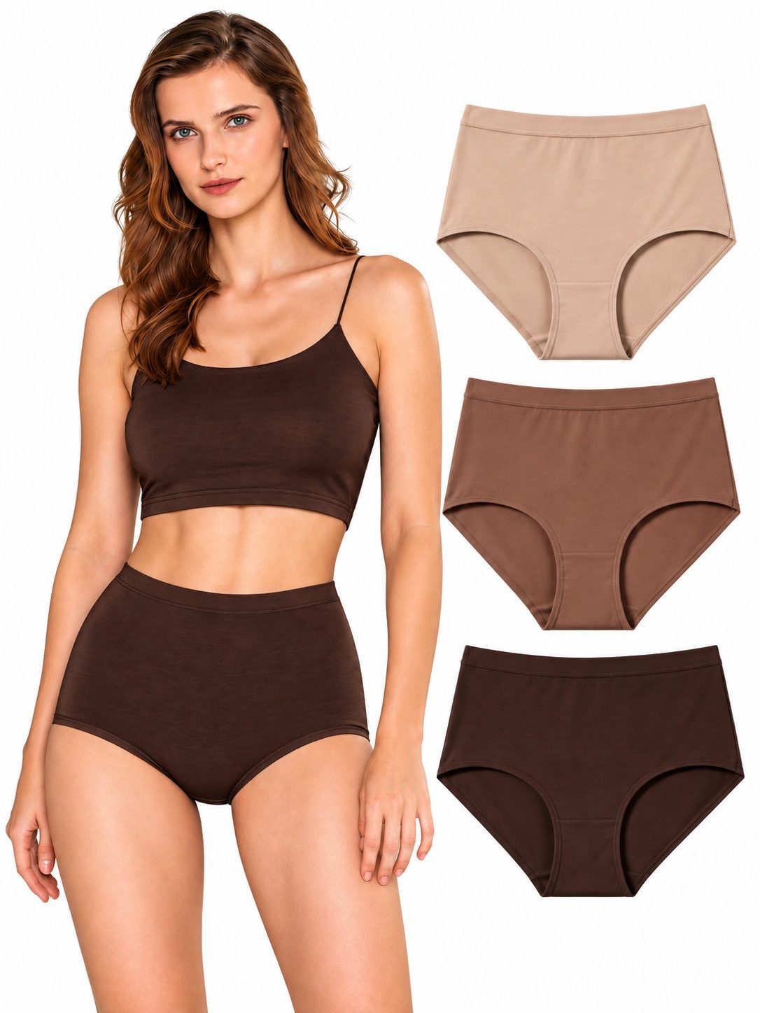 DDOnlineShop Taillenslip Damen Unterhosen Baumwolle Slips 6er-Set (Set, 6-St., 6er-Pack)