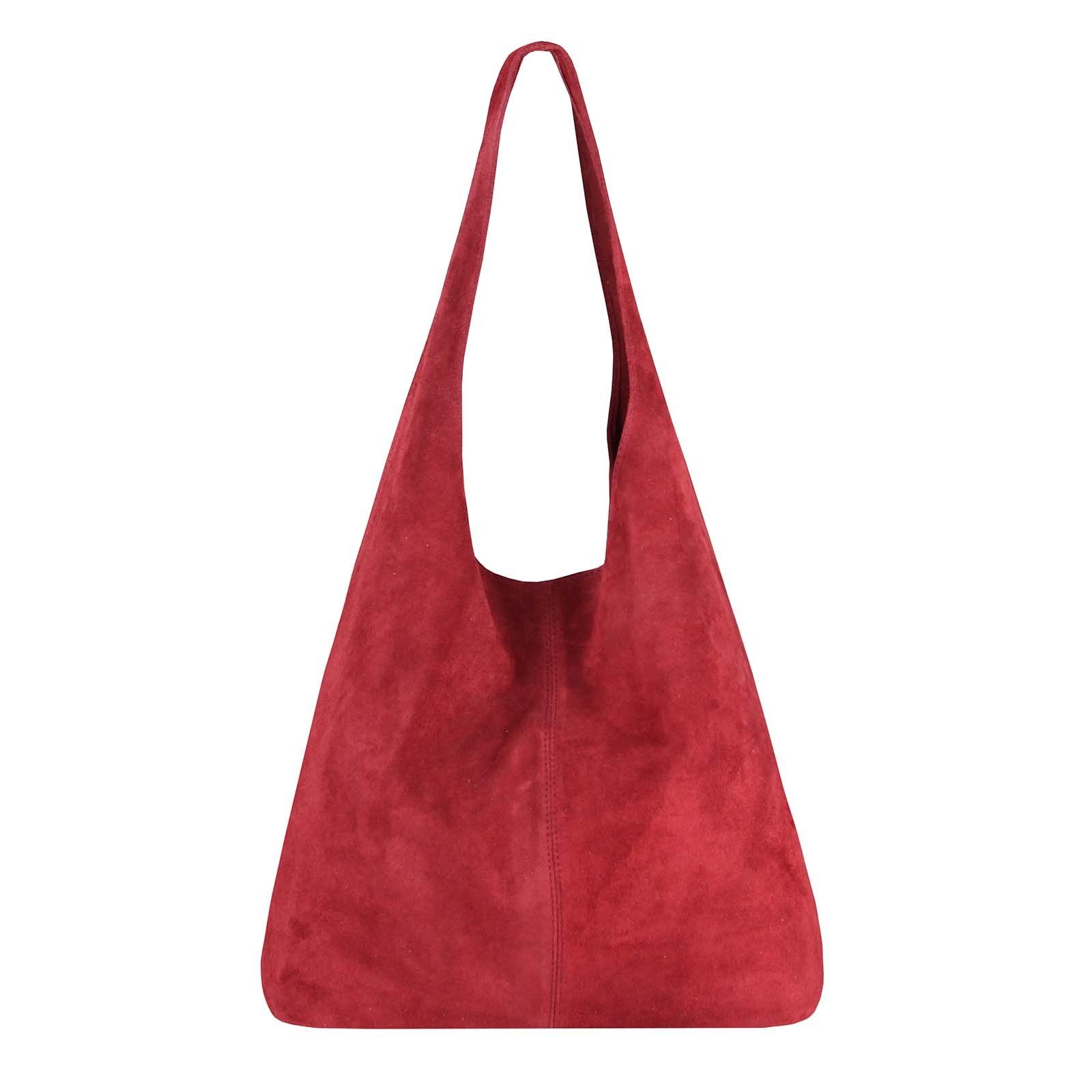 ITALYSHOP24 Schultertasche Made in Italy Damen Leder Wildleder Tasche Umhän günstig online kaufen