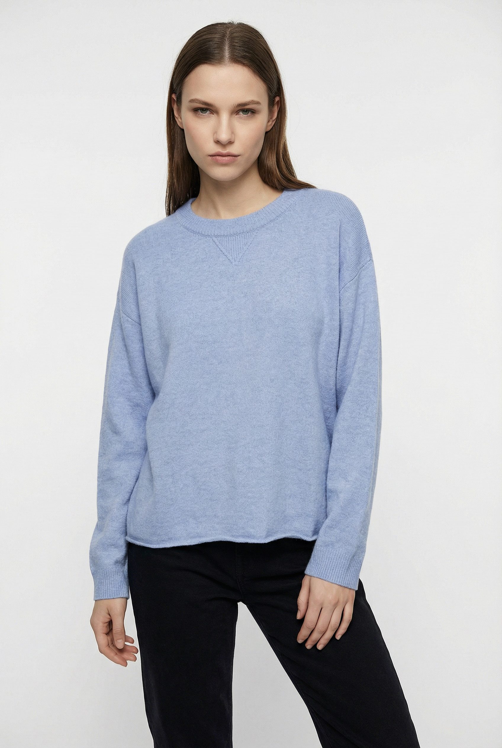 Vero Moda Strickpullover VMBOOM LS O-NECK PULLOVER BOO mit Rundhalsausschnitt