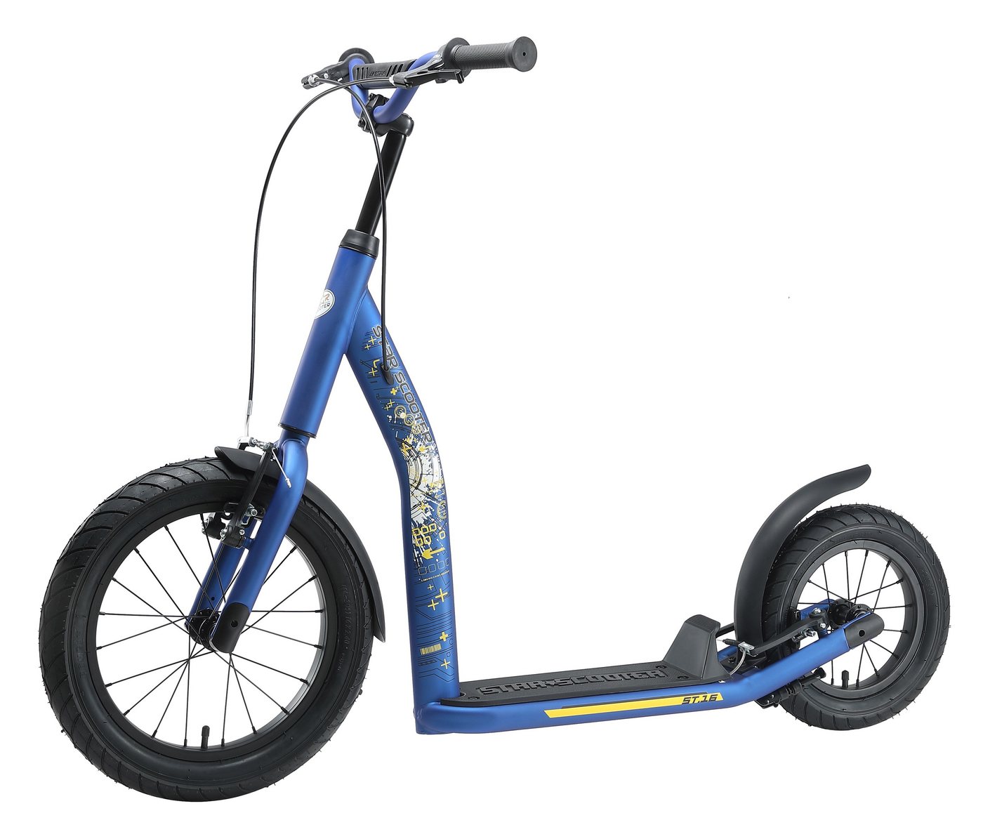 Thumbnail - Star-Scooter Cityroller 16 Zoll, ab 8 Jahre, Kinder City Roller ab 140 cm, Jungen, Mädchen, Höhenverstellbar, Seitenstän...