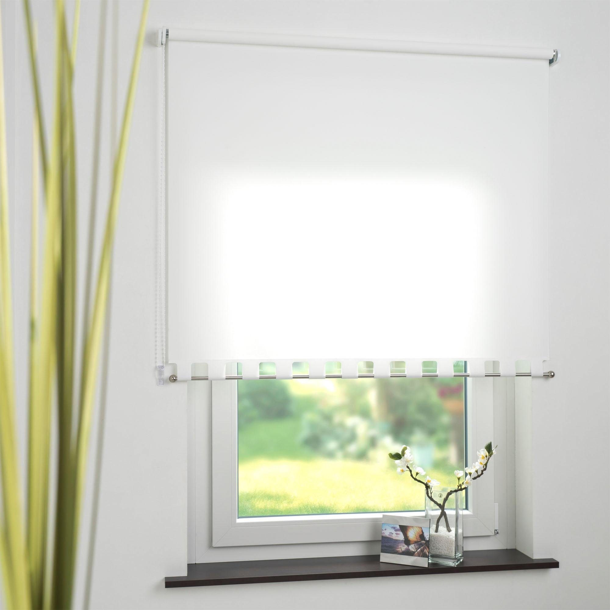 Seitenzugrollo, Liedeco, Lichtschutz, mit Bohren, verschraubt, günstig online kaufen