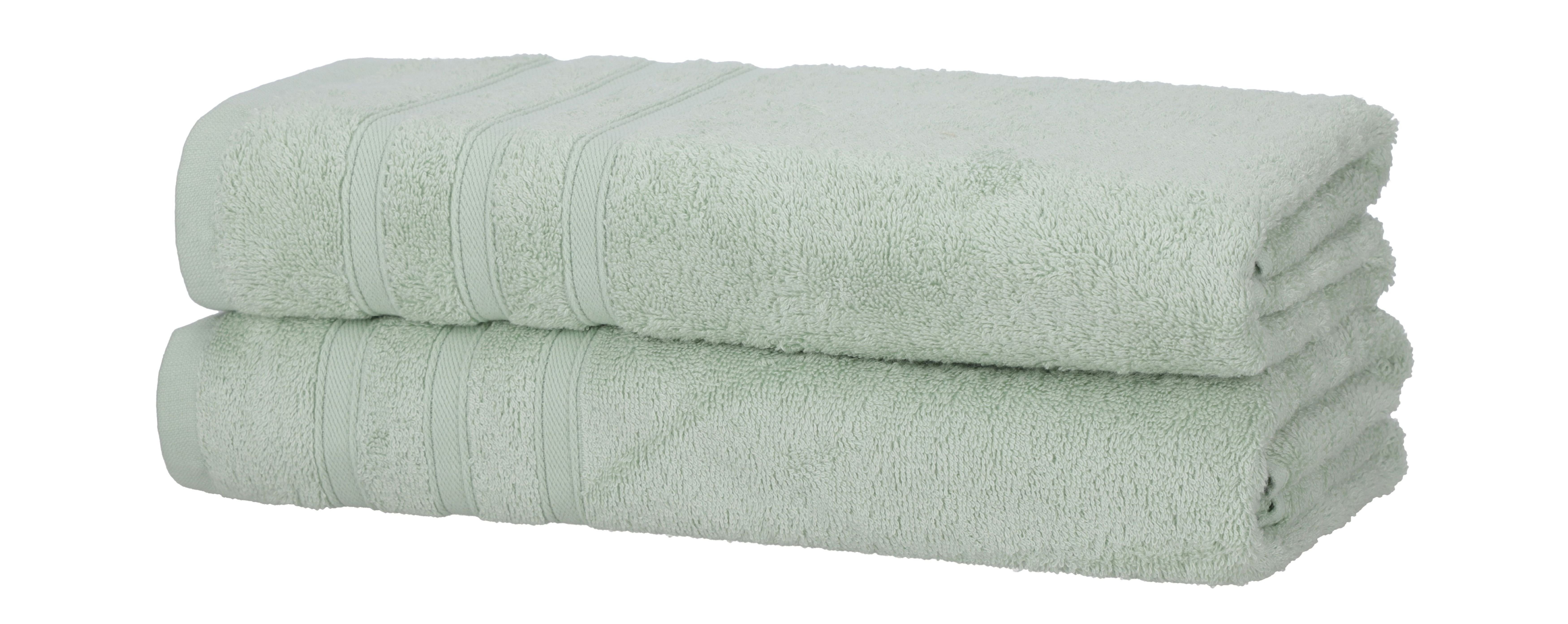 One Home Handtücher Komfort, Weich mint und (2-St), Saugfähig Frottee extra