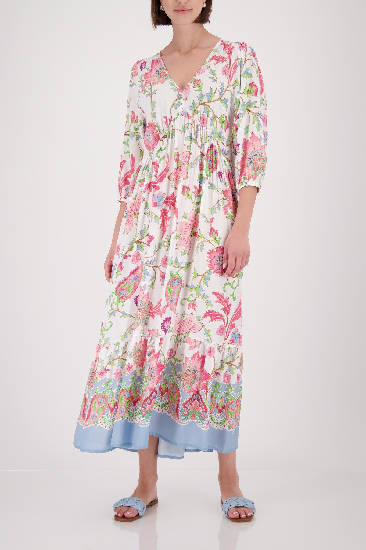 Monari Maxikleid Kleid Blumendruck allover Regular fit mit Blumenmuster
