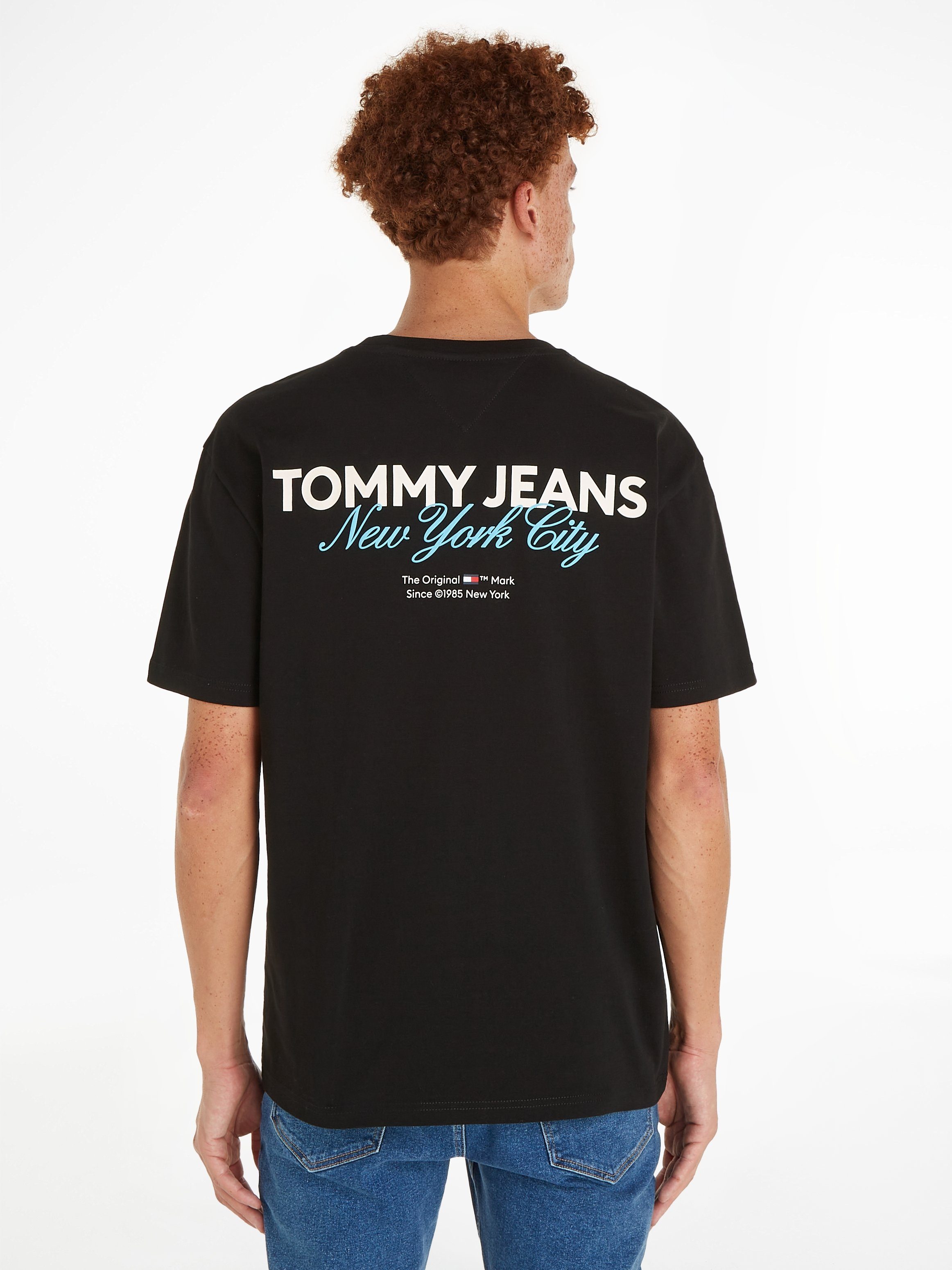 REG Tommy T-Shirt TJM NYC Black COLOR TJ Jeans POP TEE