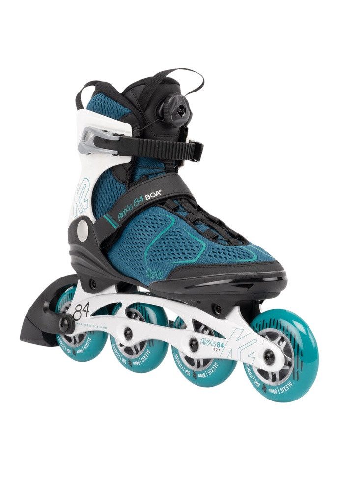 K2 Inlineskates Alexis 84 Boa (Rollen: 84mm/83A, Kugellager: ILQ 7) tealblau/weiss