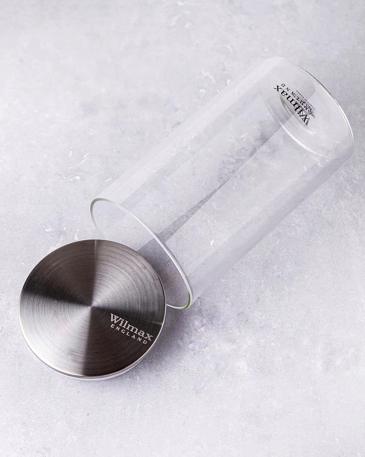 Wilmax England - Deutschland Geschirr-Set Wilmax Glasbehälter 2er-Set mit Metalldeckel, 1300 ml