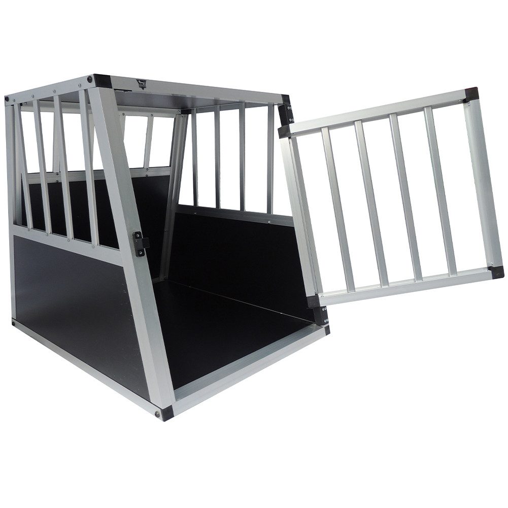 SPOCADO Hunde-Transportbox "Villa" schwarz/grau, wasser- und witterungsbeständig