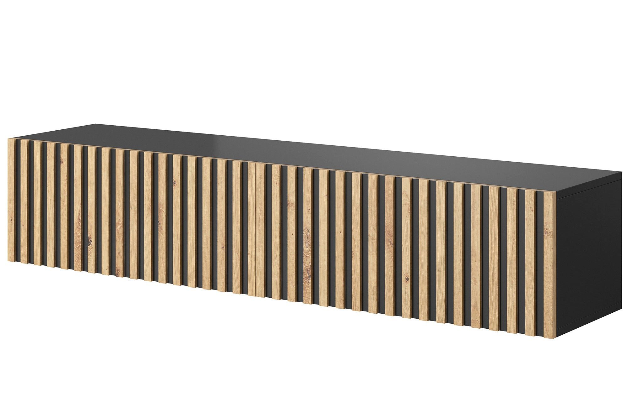 Selsey TV-Schrank TELIRE Hängend mit 2 grifflosen Lamellenfronten, 138,6 cm