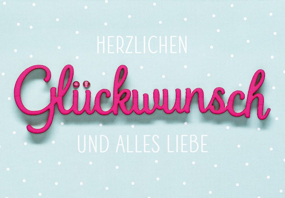 Grußkarten PER 7781007 Lettering Design Collection Glückwunschkarte mit Briefums