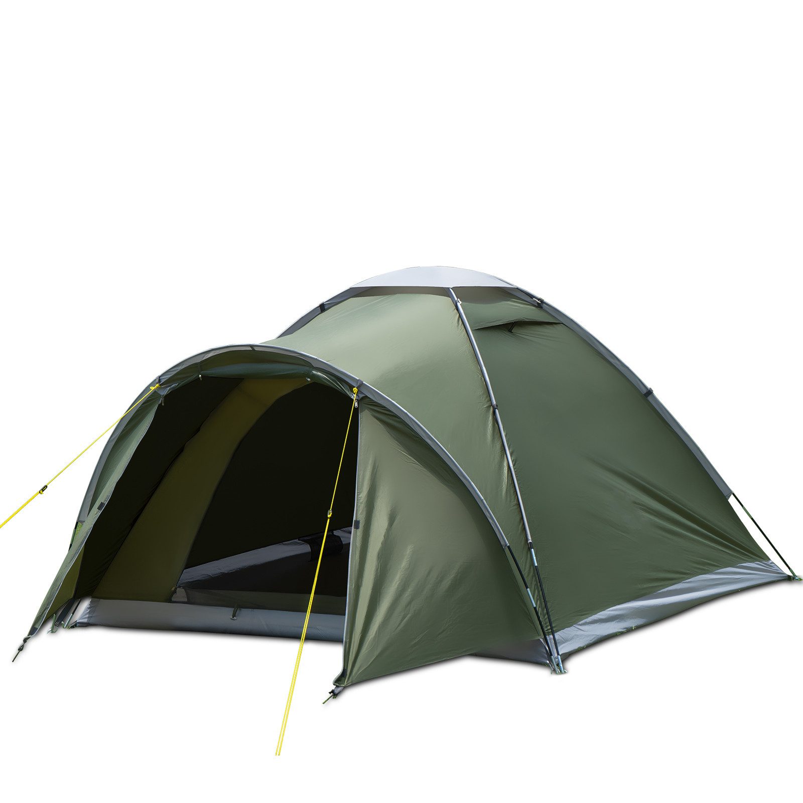 Lumkudos Faltzelt Campingzelt mit Vorraum, Zelte Camping Zelt für 2-4 Person, PU5000, Personen: 4 (1 tlg., Aufbewahrungstasche, Ultraleicht, 360*250*140cm), Zelt für Camping, Reisen, Trekking und Garten, Kuppelzelt