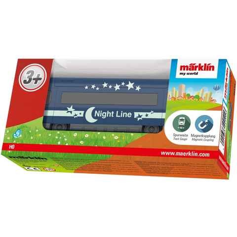 Märklin Personenwagen Märklin my world - Schlafwagen Night Line - 44115, Spur H0, Bedruckung leuchtet im Dunkeln; Made in Europe