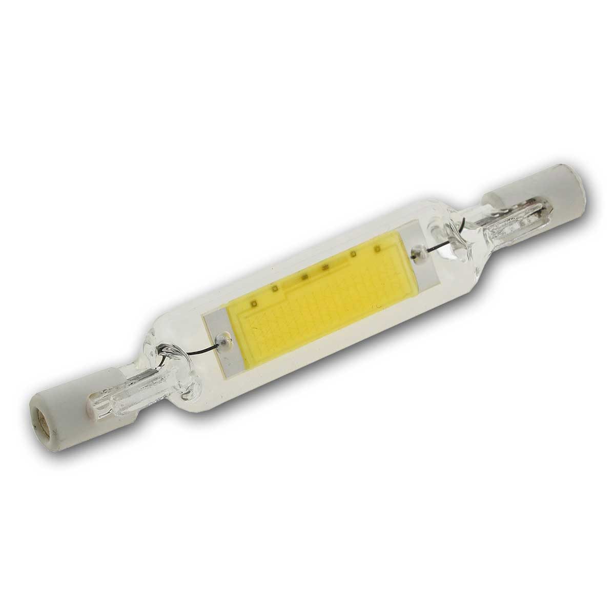 ChiliTec LED-Leuchtmittel R7s LED Leuchtstab 78mm Glas 360° 460lm neutraweiß, neutralweiß