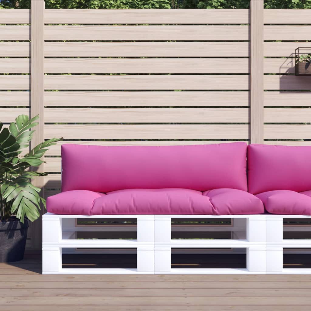 vidaXL Sitzauflage Palettenkissen 2 Stk. Rosa Oxford-Gewebe, (2 St)