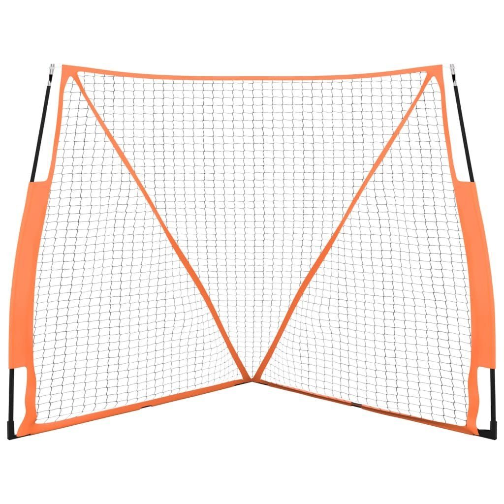 vidaXL Baseball Baseball-Netz Tragbar Orange Schwarz 183x182x183 cm Stahl