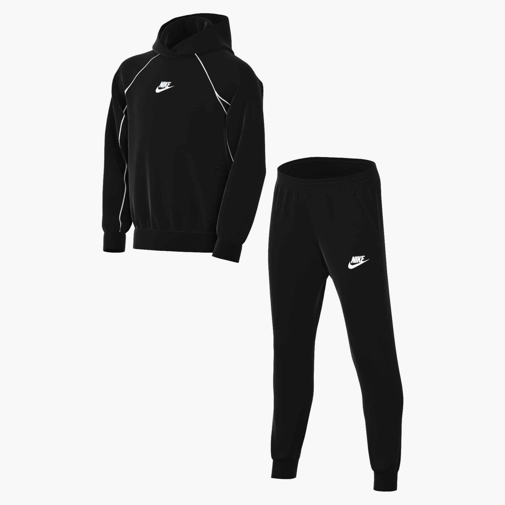 Nike Sportswear Trainingsanzug K NSW CLUB FLC HDY TRACKSUIT (2-tlg), zweiteiliges Set, aus Interlock-Material, schnell trocknend