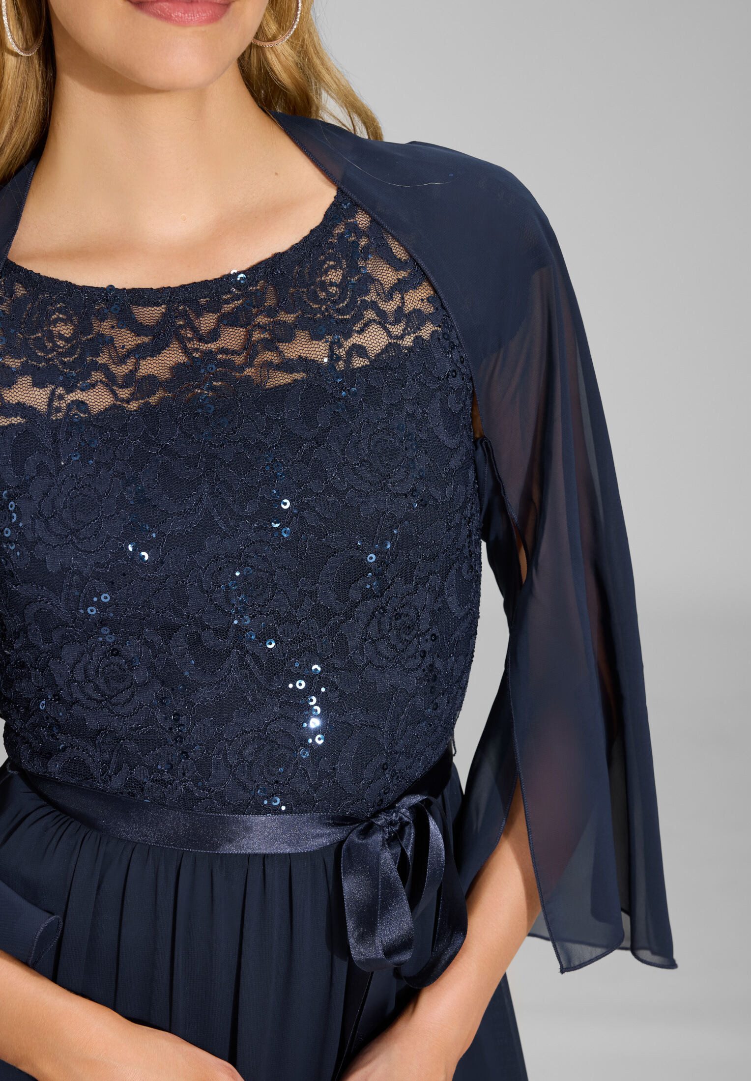SWING Schal - Stola aus Chiffon, Lockere Passform – Bild 4 von 5