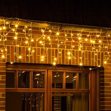 MARELIDA LED-Lichtervorhang LED Lichtvorhang Eisregen Flash Effekt 400LED 7,9m Weihnachtsdeko, 400-flammig