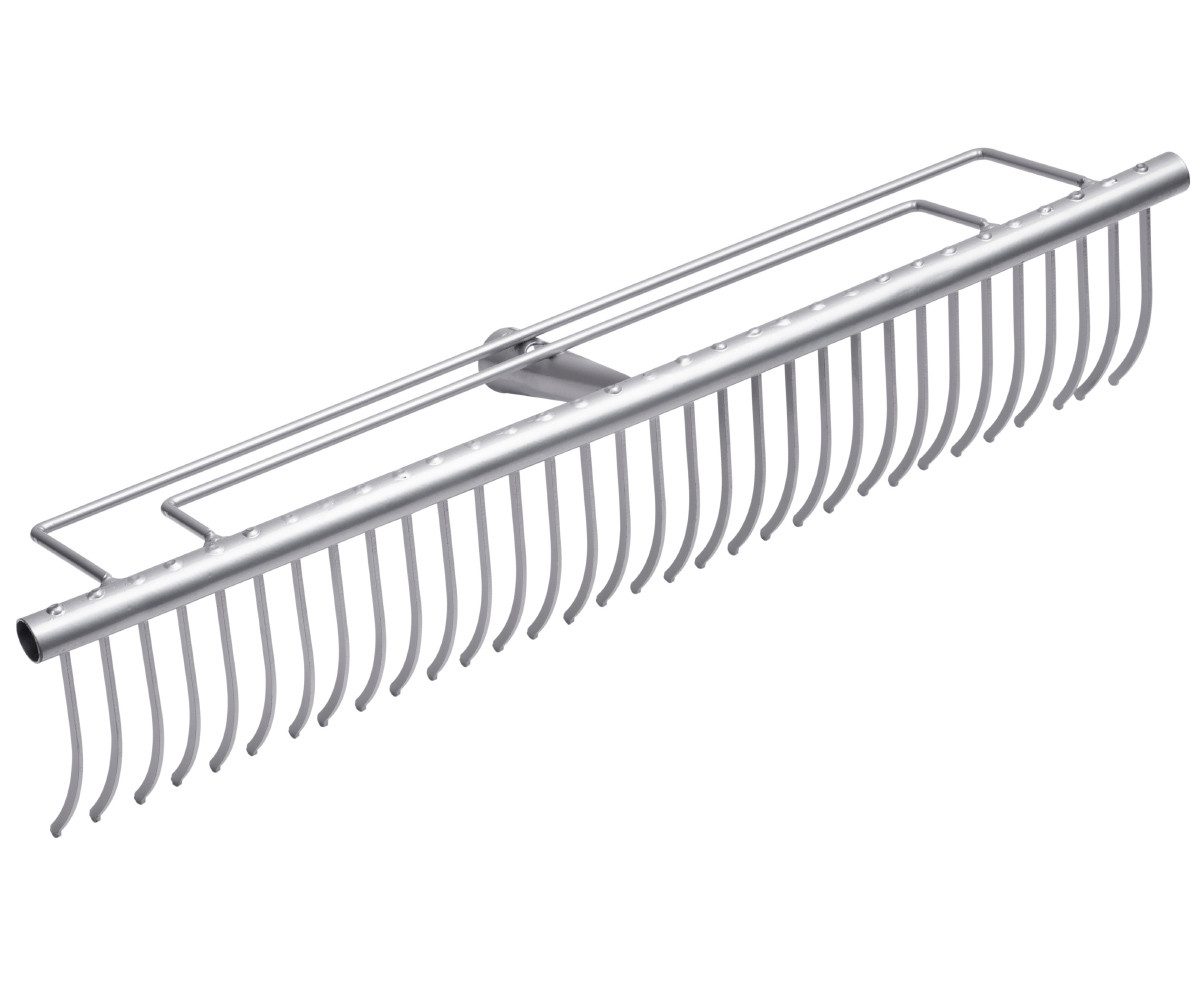 Meister Werkzeuge Gartenrechen Rasenrechen Gartenrechen Aufsatz 55cm – 32 Zinken Stahl, Ohne Stiel, 55 cm Arbeitsbreite, (1-tlg), Witterungsbeständig