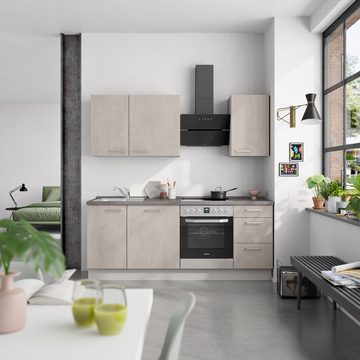 nobilia® Küchenzeile "Riva premium", vormontiert, Ausrichtung wählbar, Breite 210 cm, mit E-Geräten