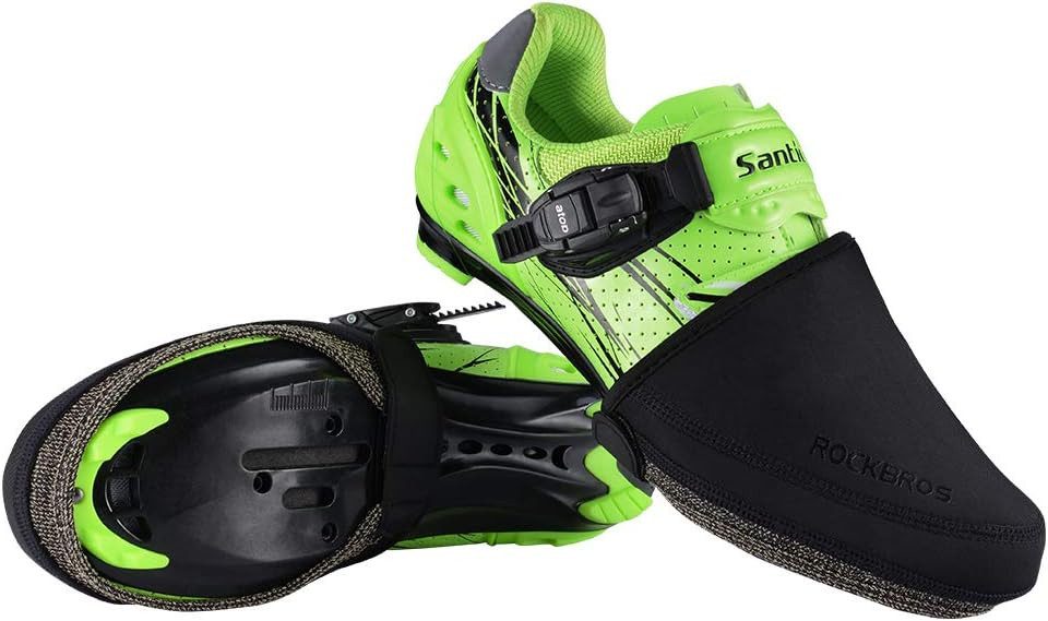 ROCKBROS Fahrrad-Überschuh Halbe Fahrradüberschuhe wasserabweisend winddicht Schwarz Gr. 39-45