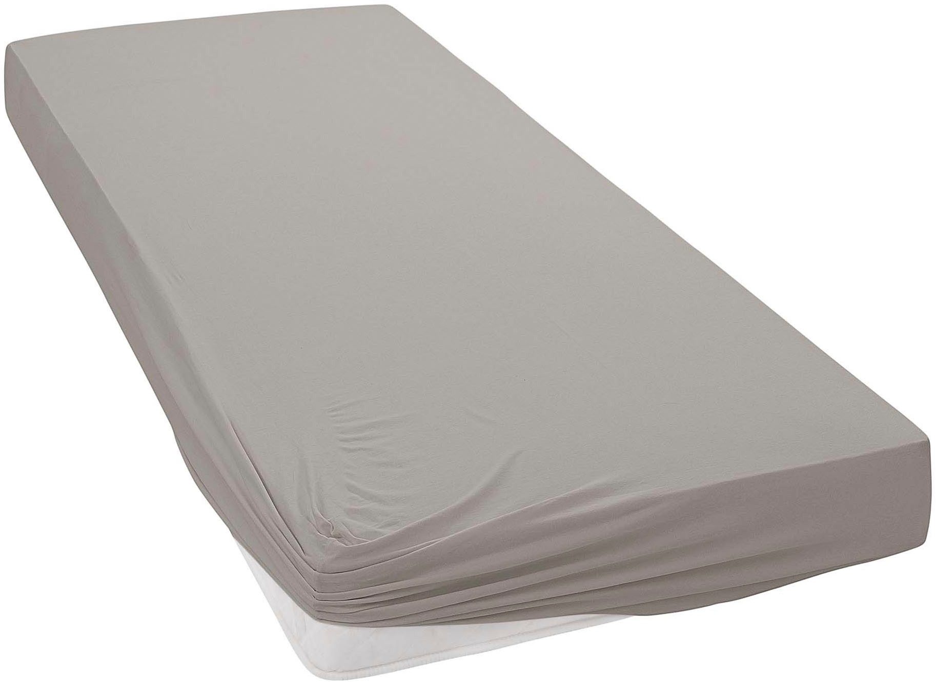 Janine Spannbettlaken ELASTIC 5002 Jersey Bettlaken mit Elasthan, 190 g/m², Jersey-Elasthan, Gummizug: rundum, (1 Stück), für Matratzen bis 35 cm Höhe, 95% Baum – Bild 2 von 5