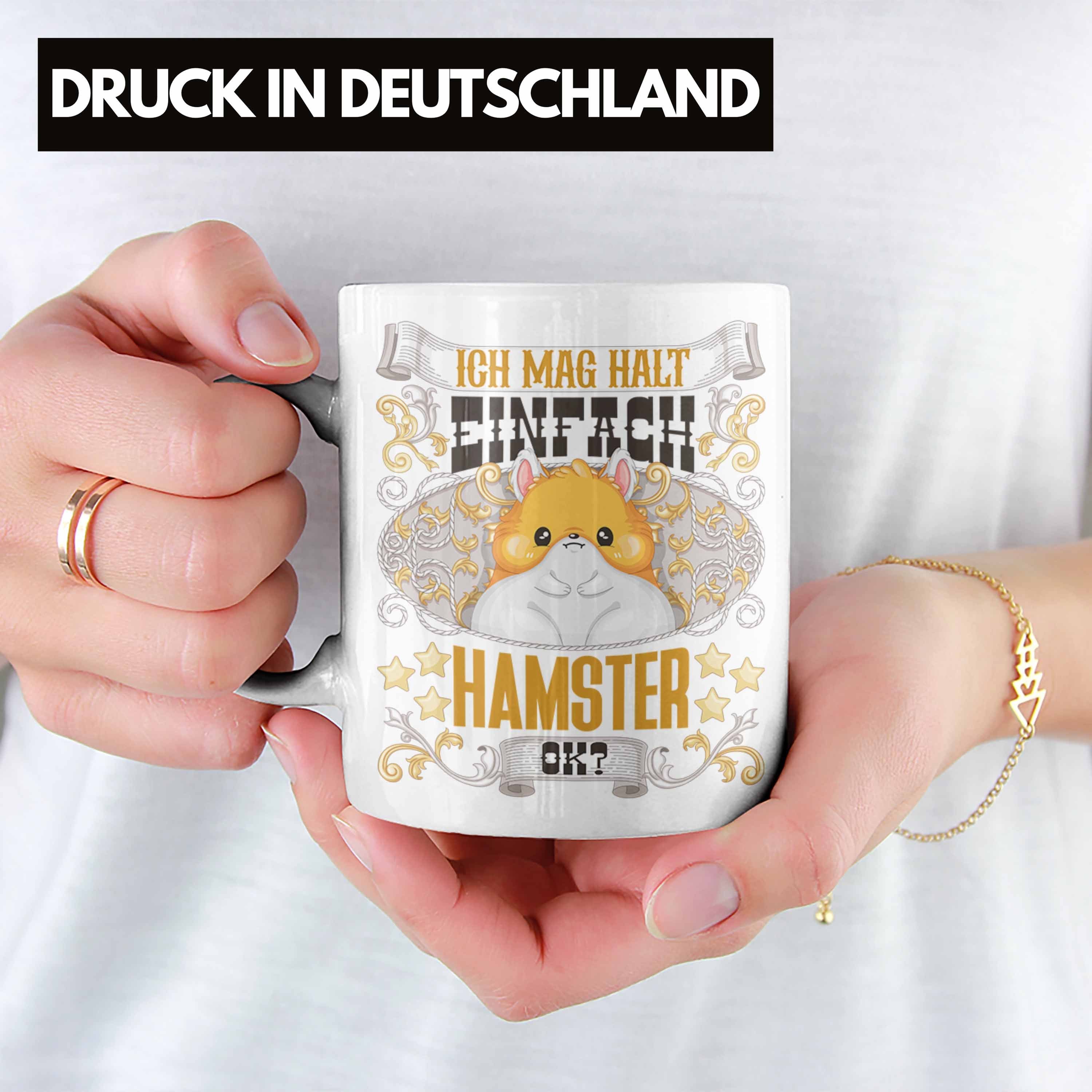 Trendation Tasse Tasse Geschenkid Hamster Spruch Weiss Besitzer Trendation Hamster - Geschenk