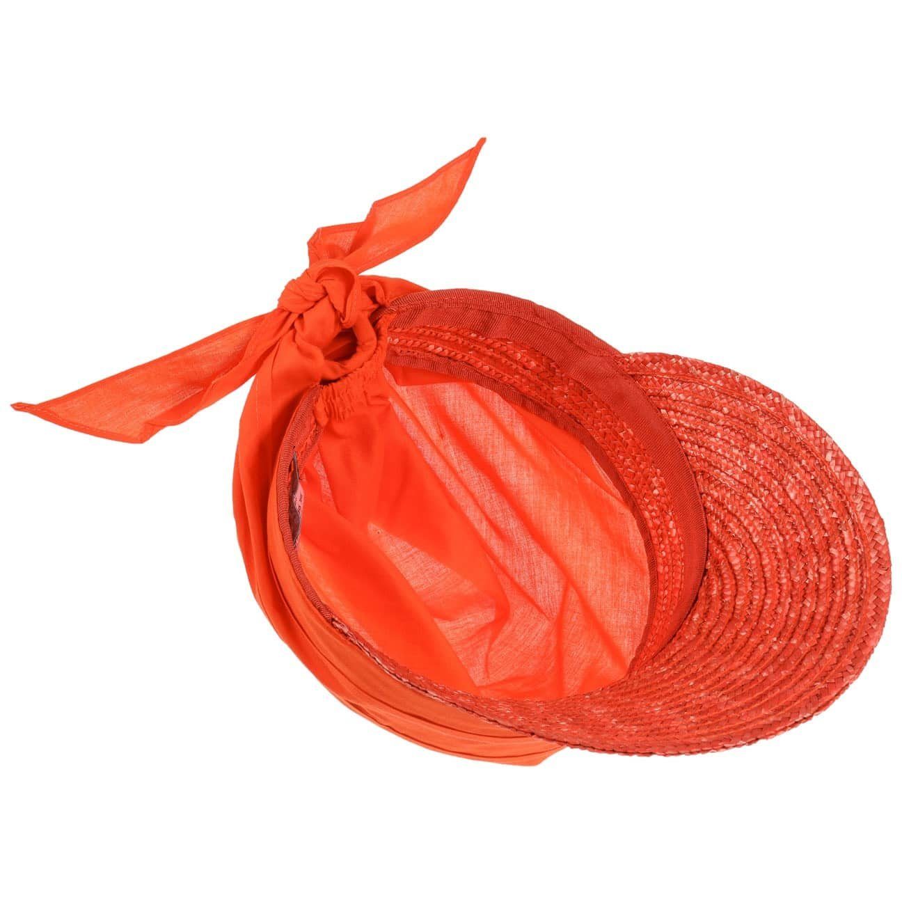 Seeberger Visor (1-St) Strohcap mit orange Schirm