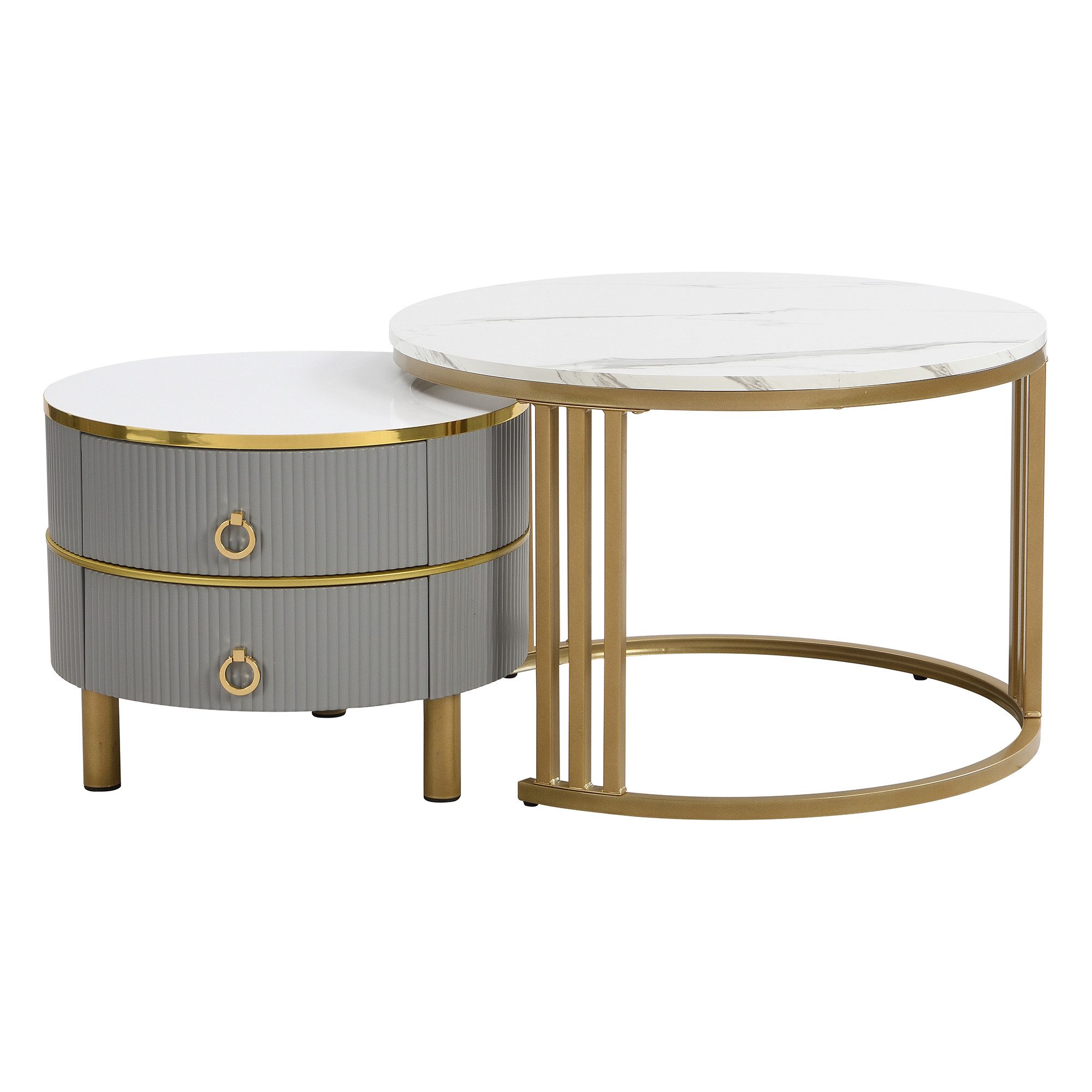 Furnishings Home Couchtisch rund Kaffeetisch Beistelltisch günstig online kaufen