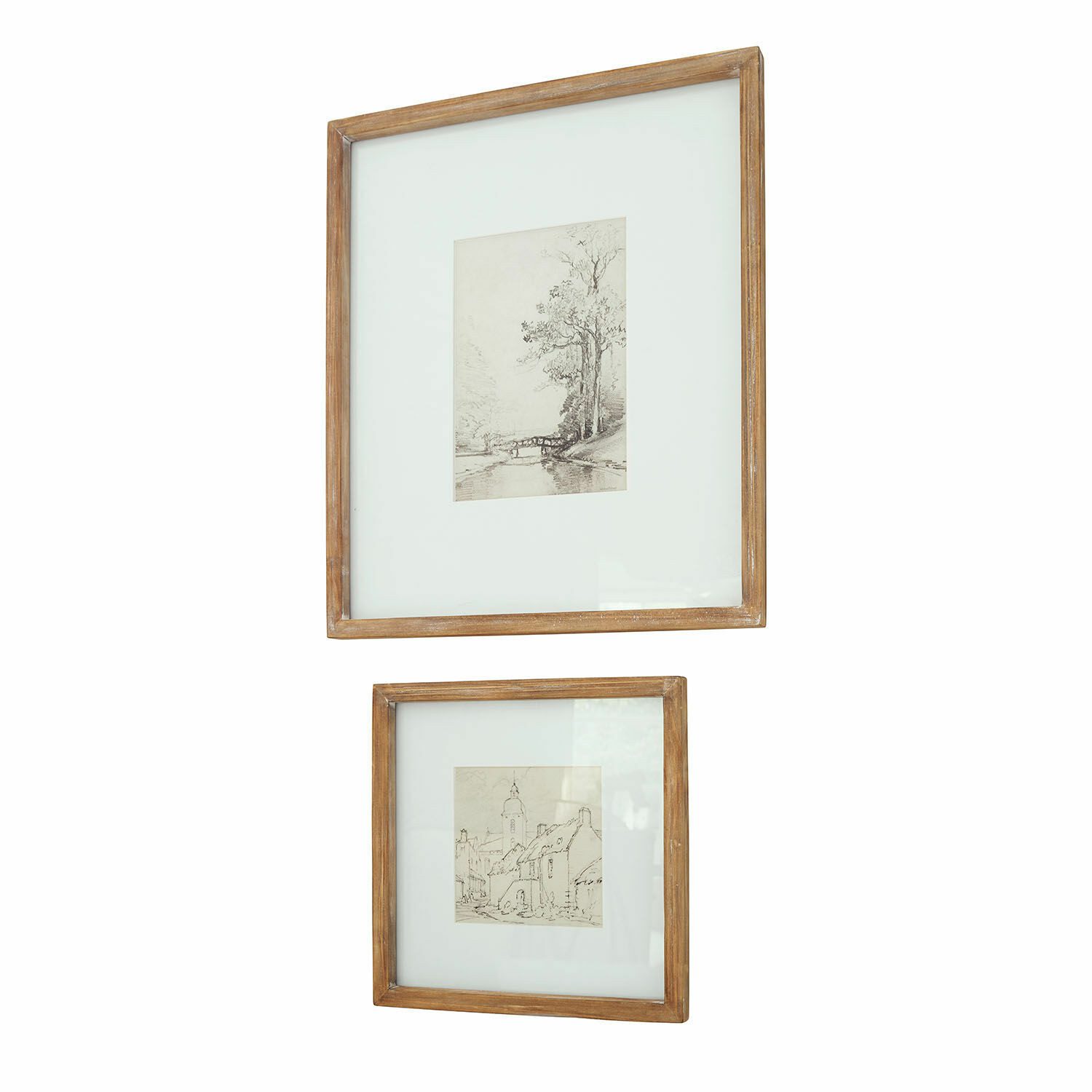 Mirabeau Wanddekoobjekt Bild 2er Set Juvarel braun/weiß