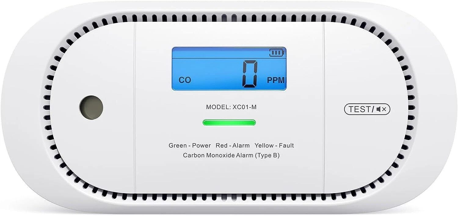 X-SENSE XC01-M Kohlenmonoxidmelder LCD-Anzeige 5 Jahre Batterie CO-Melder (Einer austauschbarer Batterie, CO-Melder mit Spitzenwertspeicher)