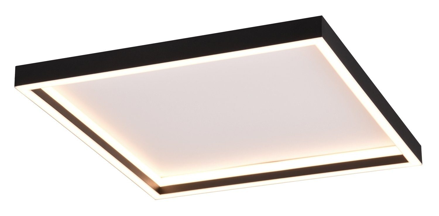 Reality Leuchten LED Deckenleuchte ROTONDA, 1-flammig, 35 x 35 cm, Schwarz, günstig online kaufen