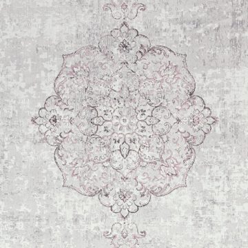 Teppich Orientalischer Samt Teppich Fransen Oriental Vintage Pastell rosa, NOURISTAN, rechteckig, Höhe: 5 mm