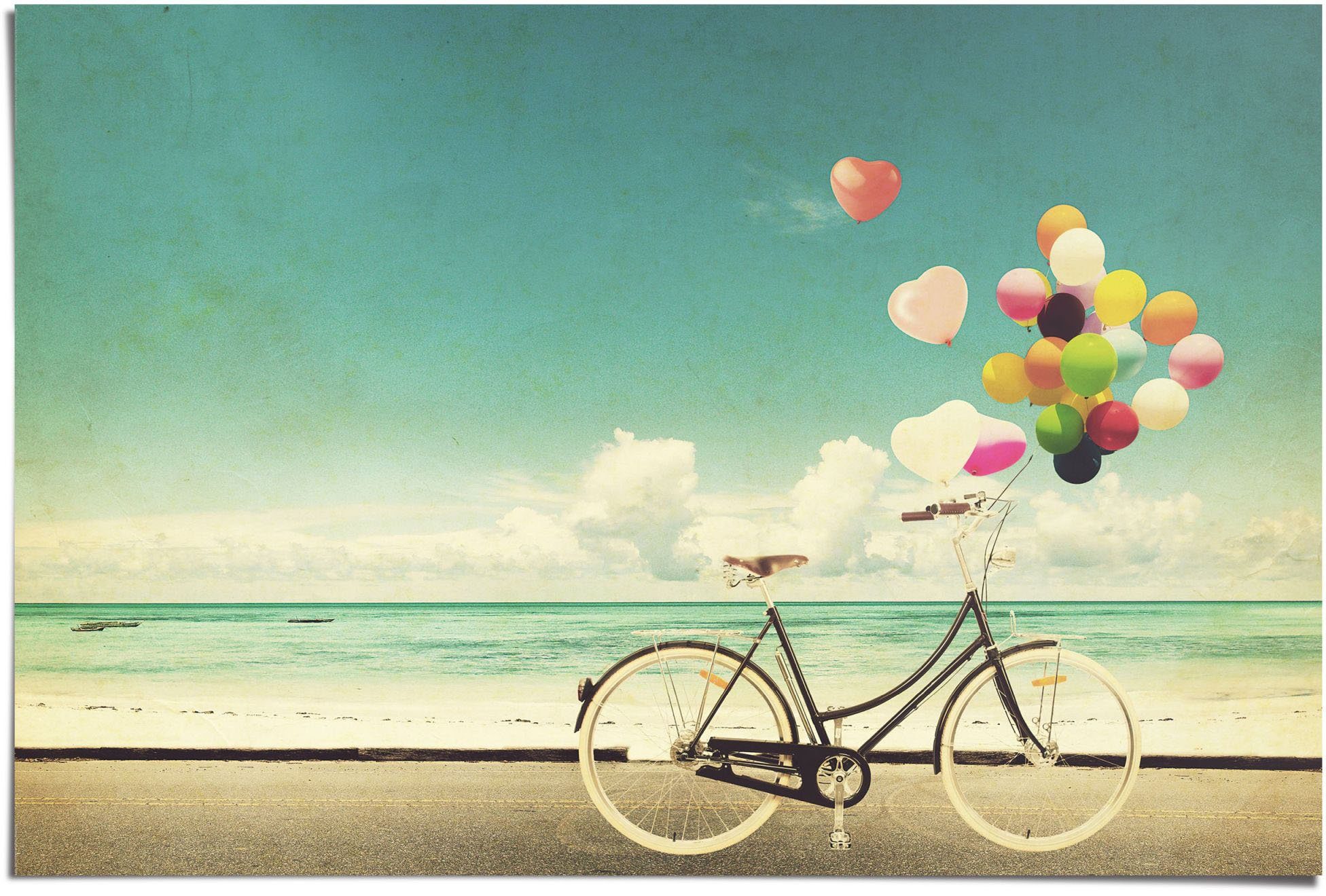 Reinders! Poster Luftballon Fahrrad, (1 St) | Poster