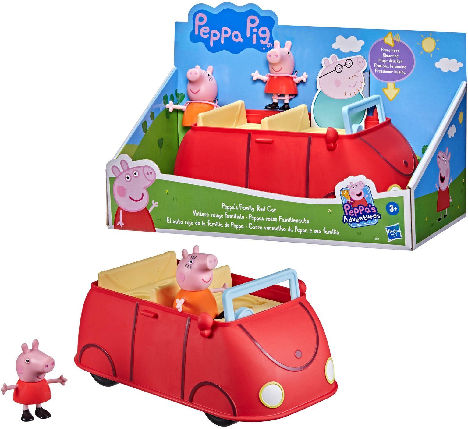 Hasbro Spielwelt Peppa Pig, Peppas rotes Familienauto, mit Soundeffekten