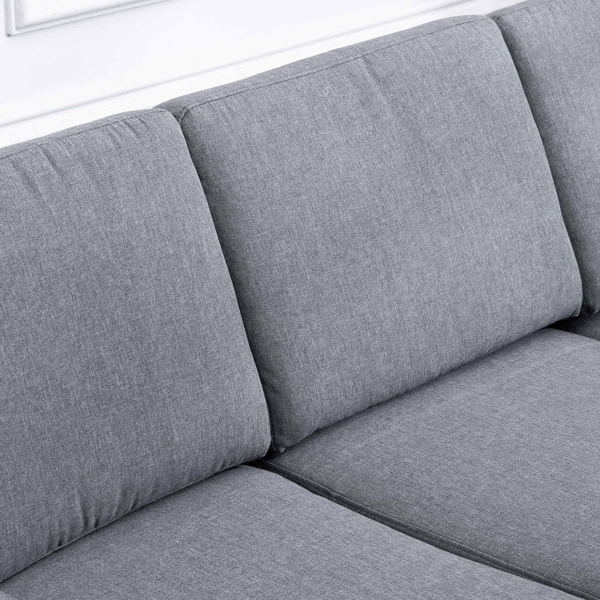 HOMCOM 3-Sitzer Sofa, Set Sitzmöbel Loungesofa Teile, 3-Sitzer 1 Armlehne Sessel