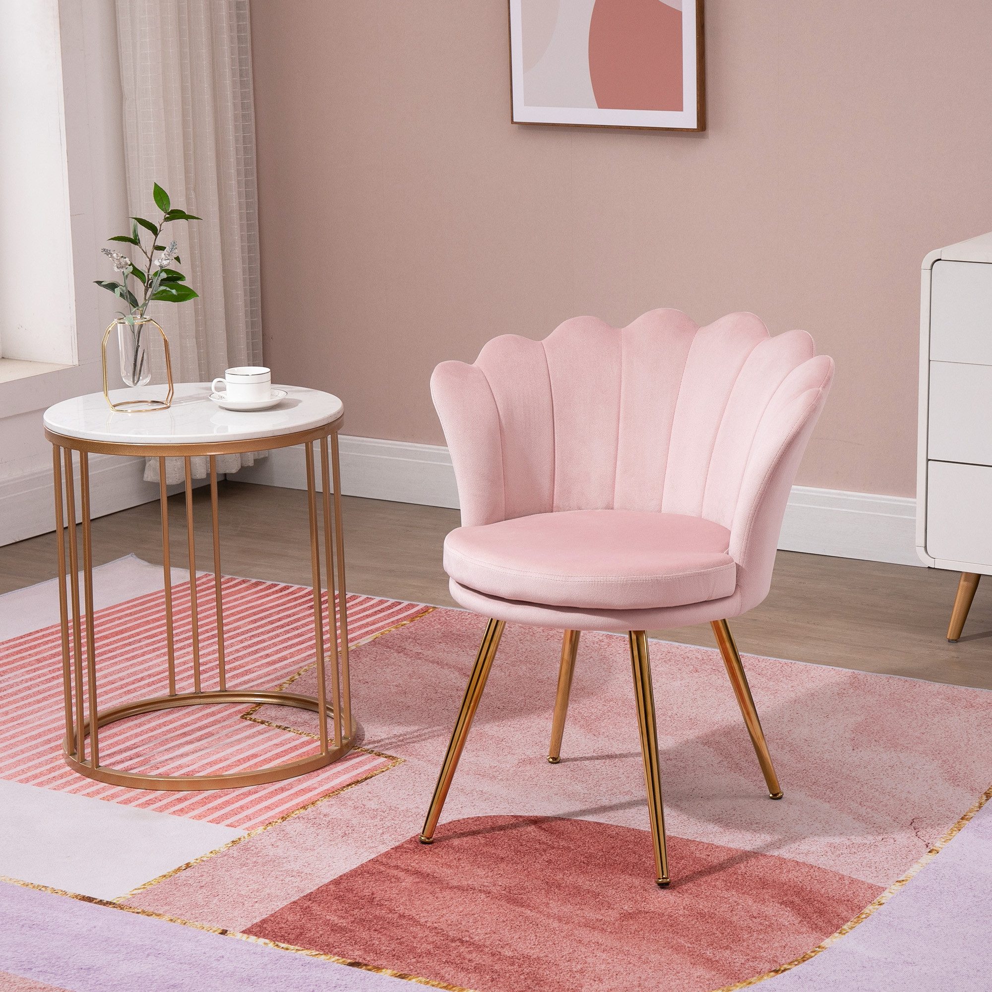 HOMCOM Relaxsessel Sessel mit Samtoptik (Polsterstuhl, günstig online kaufen