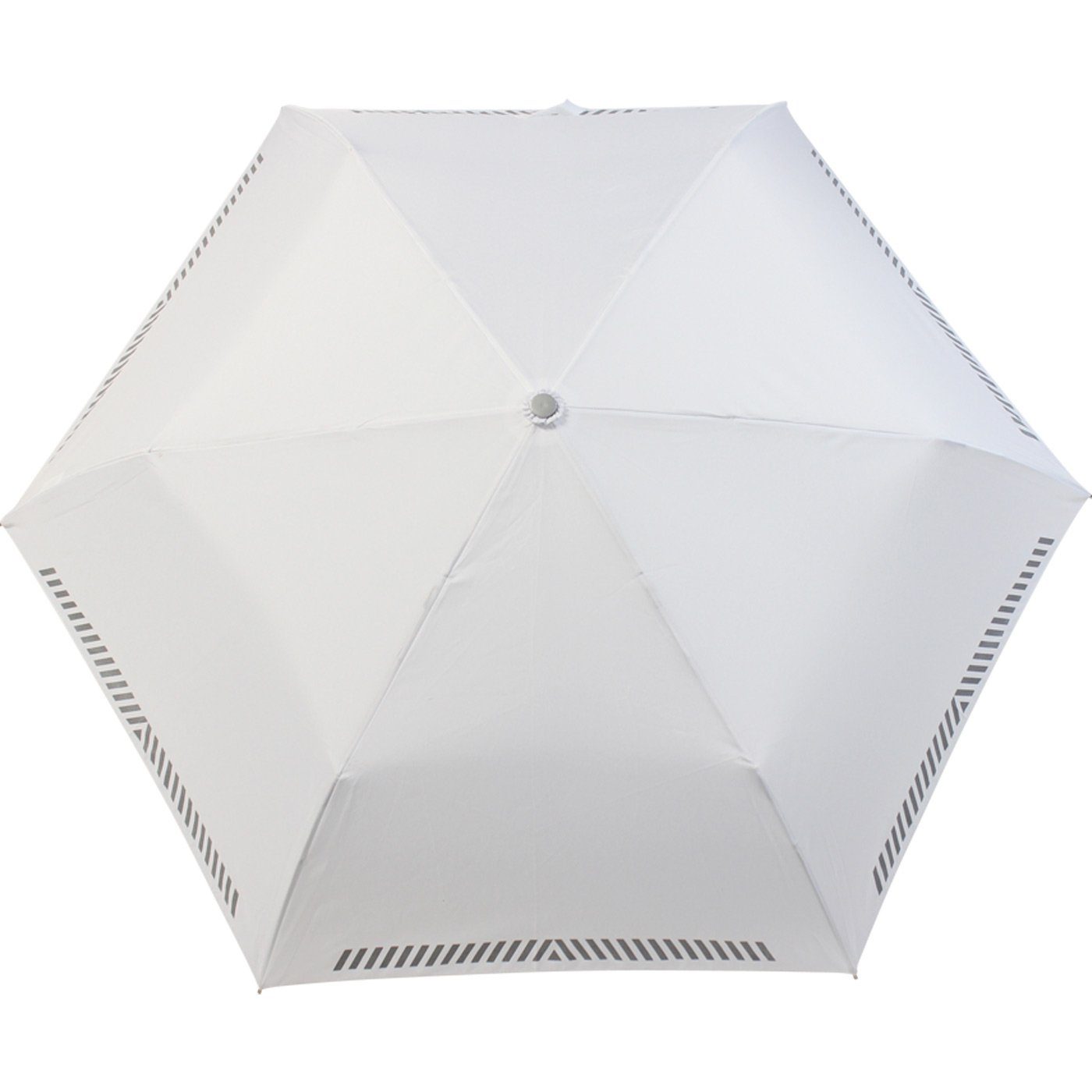 iX-brella Taschenregenschirm Mini weiß reflektierend Kinderschirm extra Safety Reflex leicht