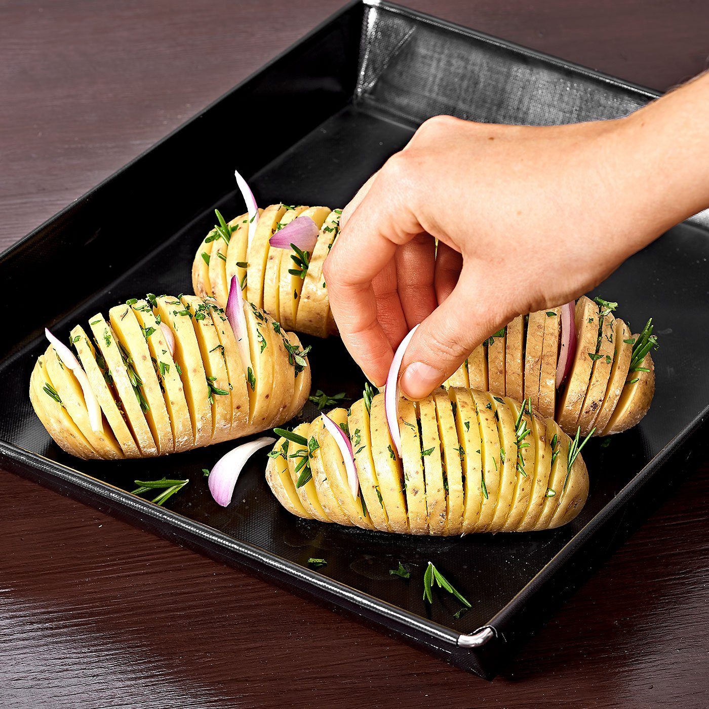 Betty Bossi Gemüseschneider Dekoschneider Fächer-Chef, mit Stopper, für Kartoffeln