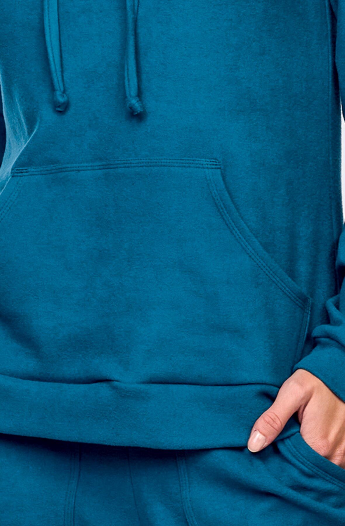 Draps Trainingskapuzenpullover Kapuzensweat Fleece petrol