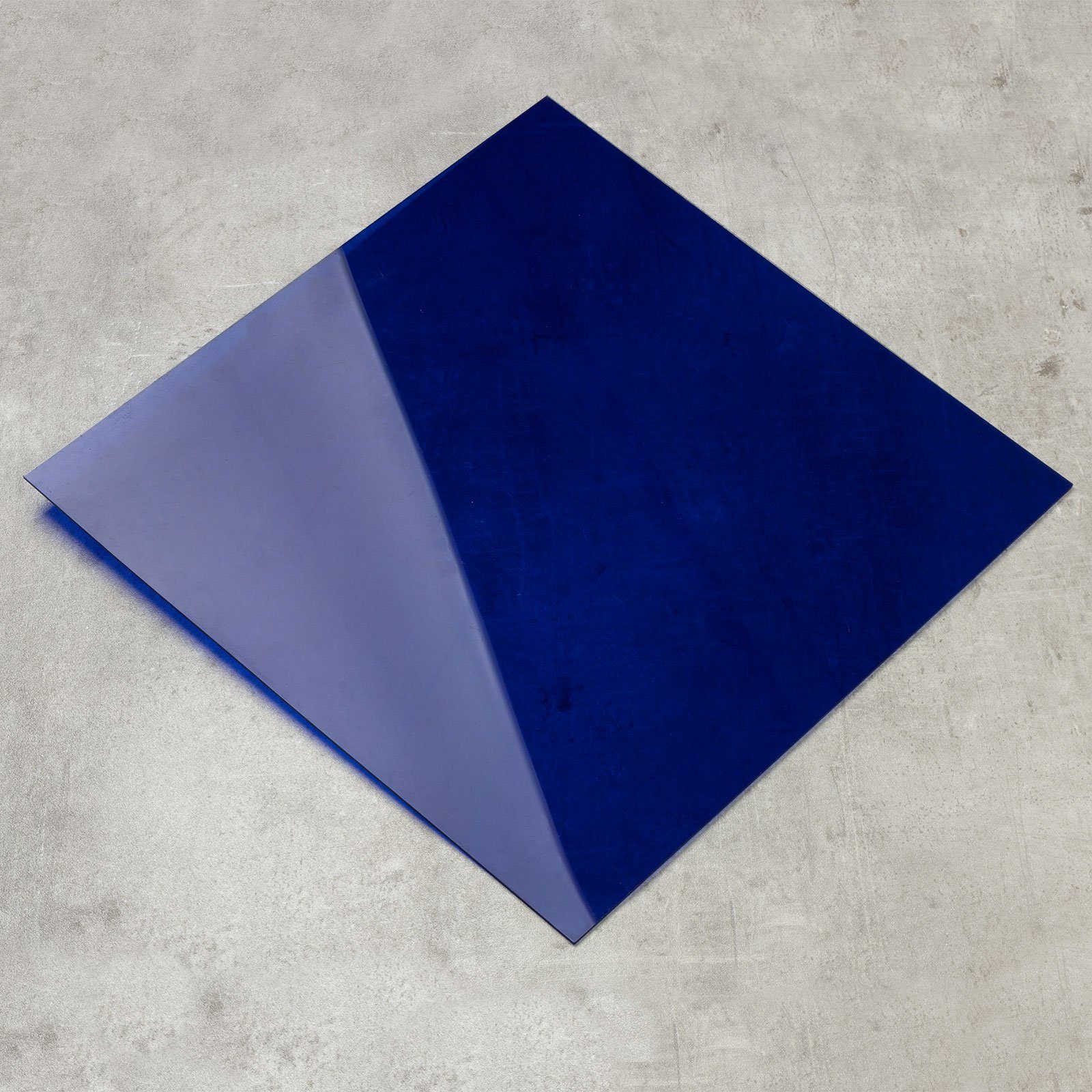 Karat Glas Farbige Acrylglasplatten, 3 mm, erhältlich in 6 Farben & 2 Größen, Vielfältige Anwendung, Transparent oder matt Blau