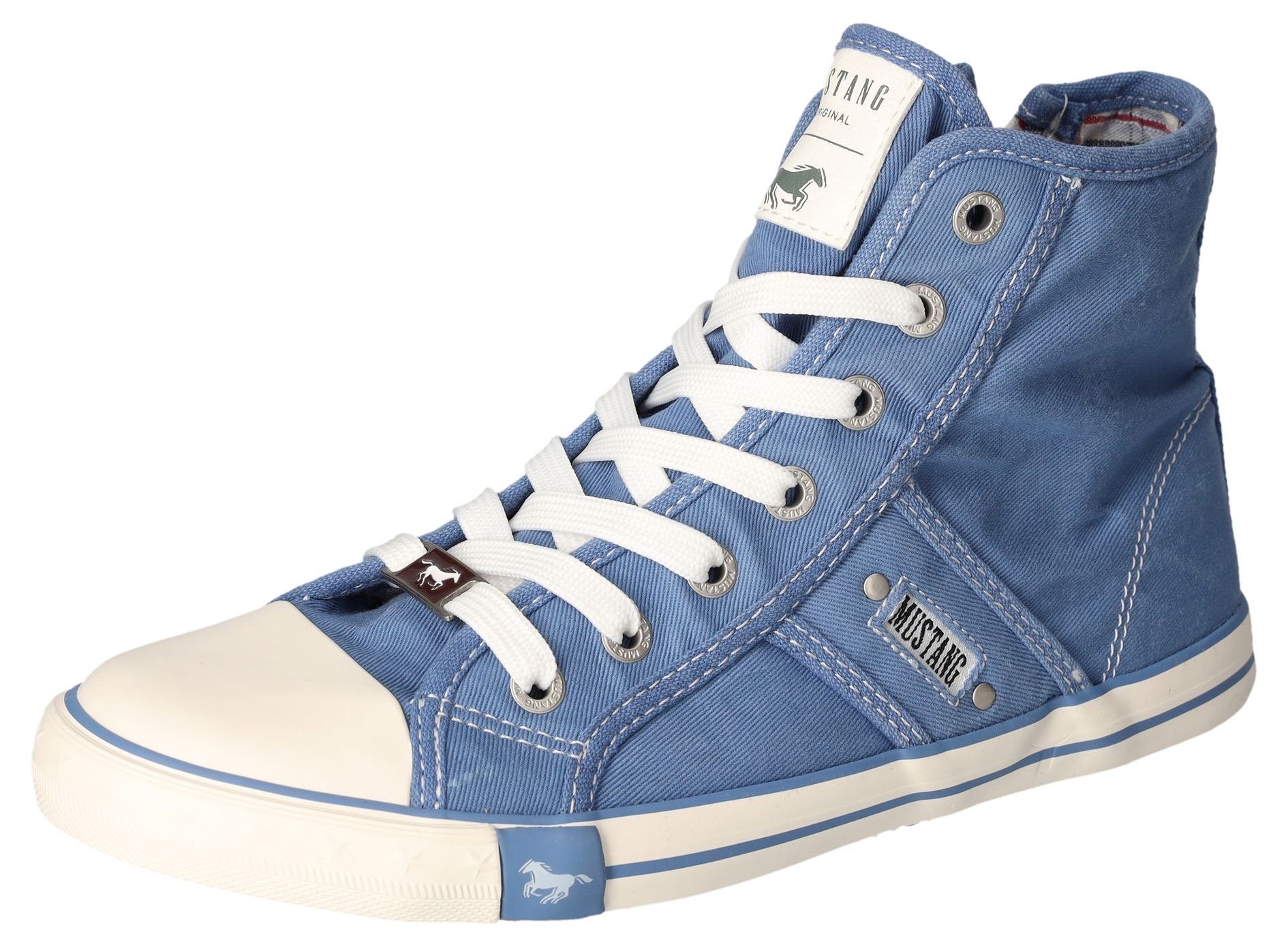 Mustang Shoes High-Top-Sneaker, Freizeitschuh Sneaker, High Top-Sneaker, Schnürschuh mit Label in der Laufsohle